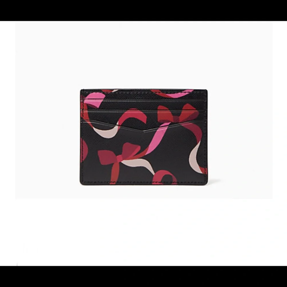 NIB Kate Spade ribbon Staci card holder and key chain bag charm boxed set